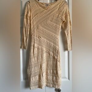 Max Studio midi Dress. Beige color.